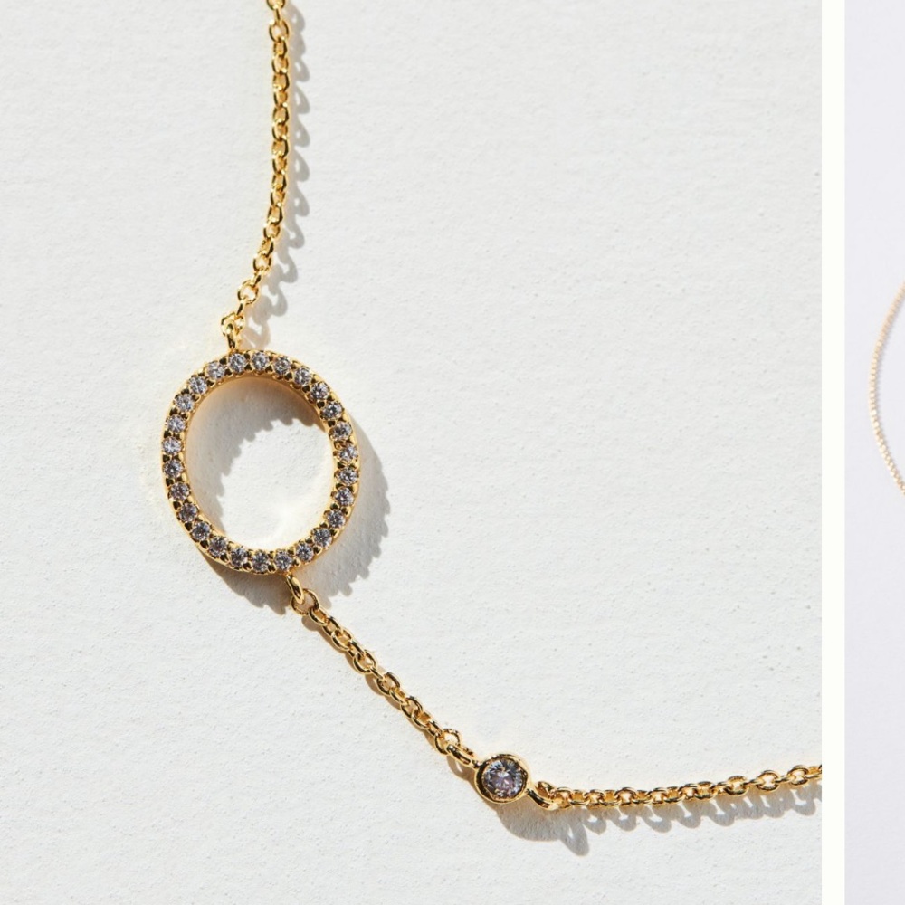 Anthro Monogram Necklace